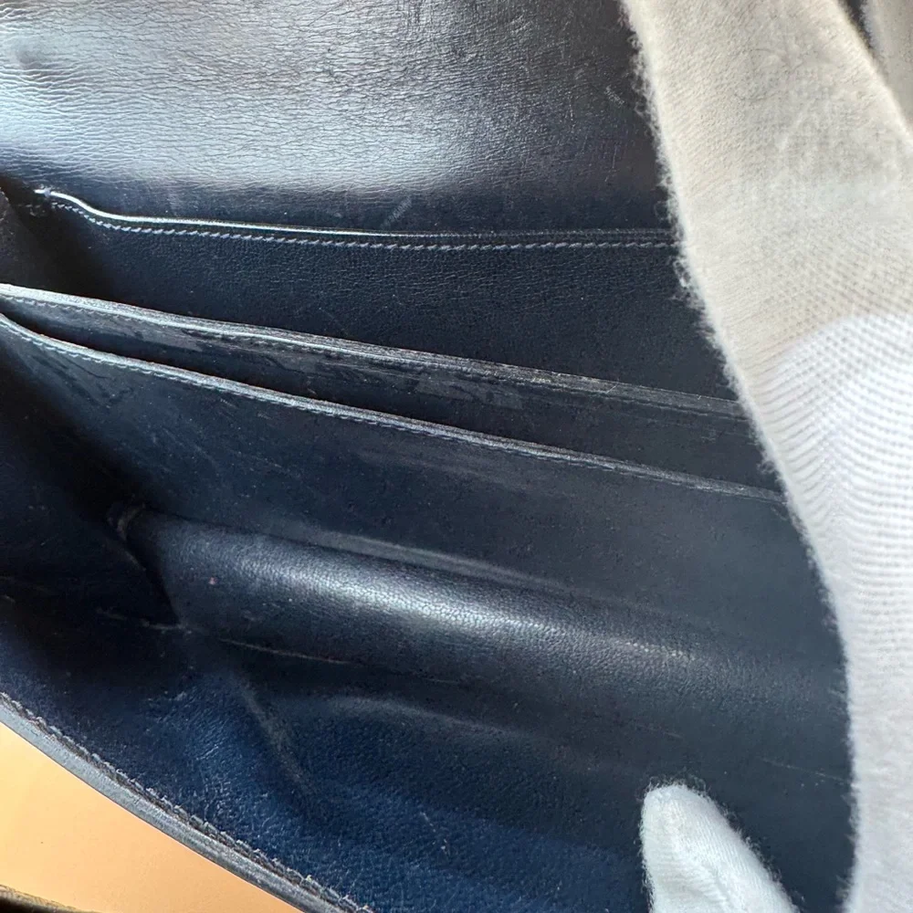 Hérmes Box Dolly Navy Leather Shoulder Bag - Picture 9 of 12